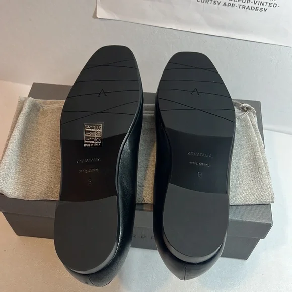 Aquatalia Reanna Leather Ballerina Flats black color New classic casual everyday - Picture 5 of 6